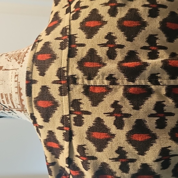 HBA Chic Women's Heart Pattern, Fall Colors Blazer, 3/4 Inch Sleeve, Size M/L - Picture 6 of 12